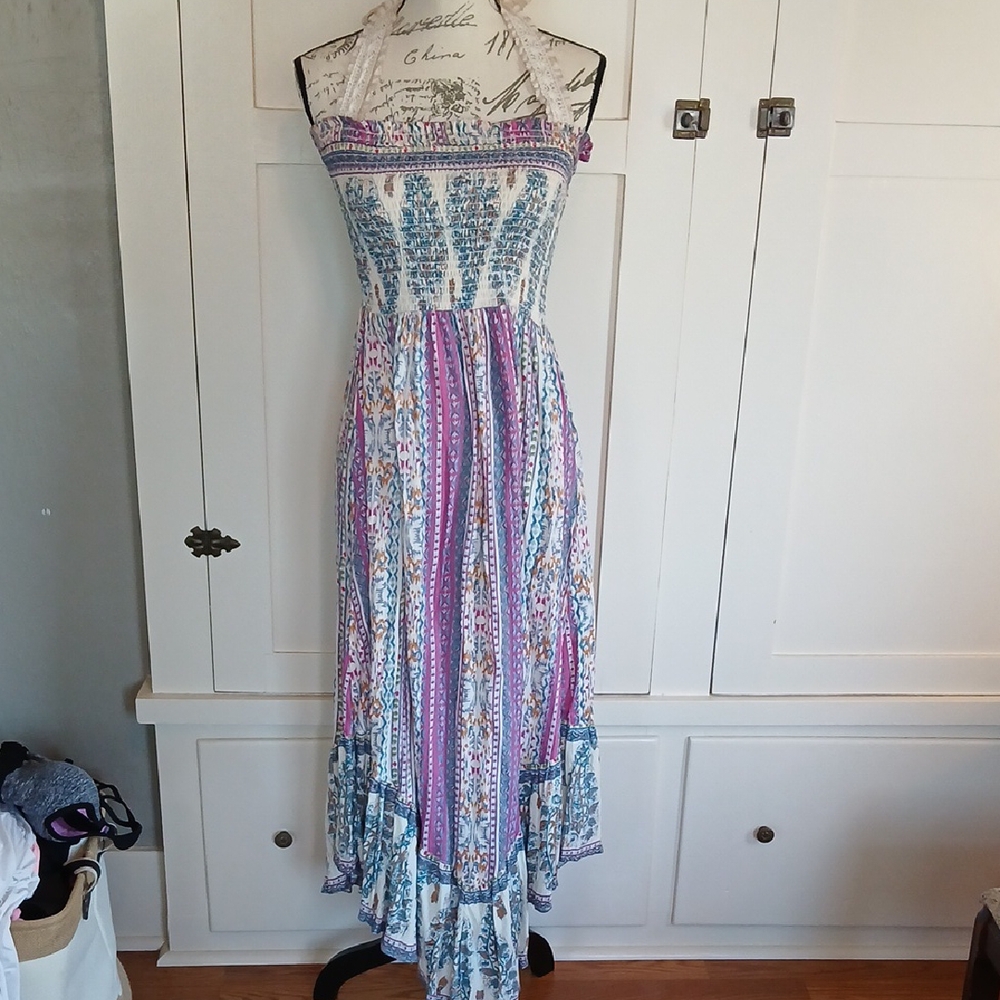 Angie Ruffle Summer Maxi Dress